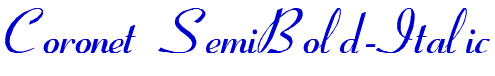 Coronet SemiBold-Italic шрифт